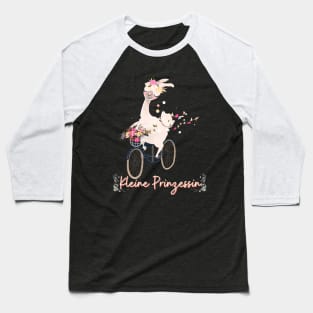 Alpaka Fahrrad Kleine Prinzessin Blumen Süß.png Baseball T-Shirt